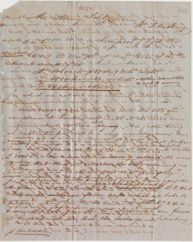 Letter sent by Busch, E. & Co. to Schliemann, Heinrich, 1860