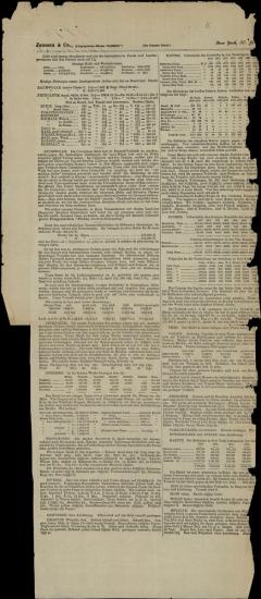 Letter sent by Janssen & Co. to Schliemann, Heinrich, 1874