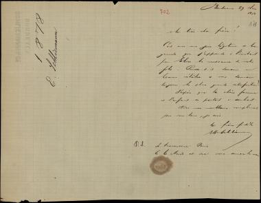 Letter sent by Schliemann, Ernst Wilhelm to Schliemann, Heinrich, 1878
