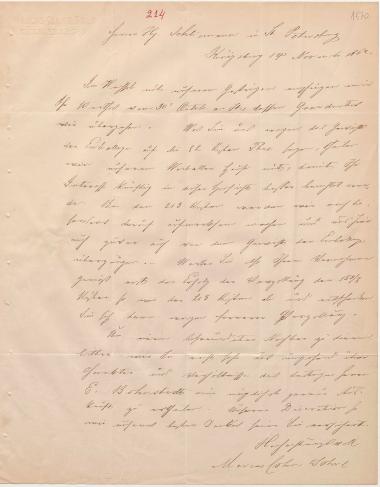 Letter sent by Cohn, Marcus & Son to Schliemann, Heinrich, 1862