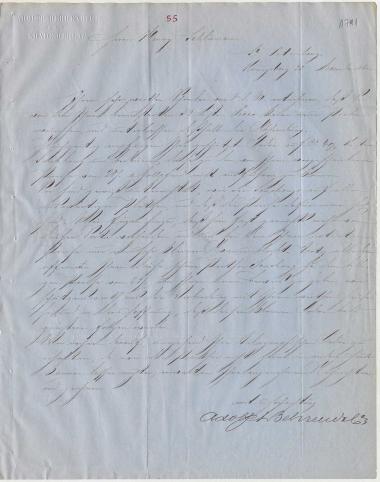 Letter sent by Behrend, Adolph & Co. to Schliemann, Heinrich, 1862