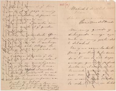 Letter sent by Quiroga, Fr. to Schliemann, Heinrich, 1868