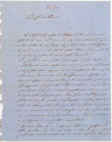 Letter sent by Bassi, Giulio to Schliemann, Heinrich, 1864