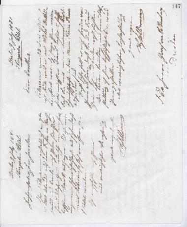 Copy of letter by Schliemann, Heinrich to unknown receiver, 1881
