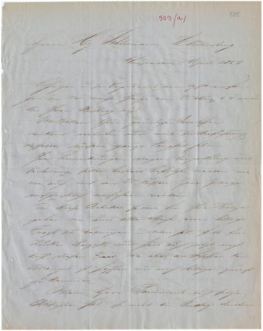 Letter sent by Schröder, B. H. & Co. to Schliemann, Heinrich, 1856
