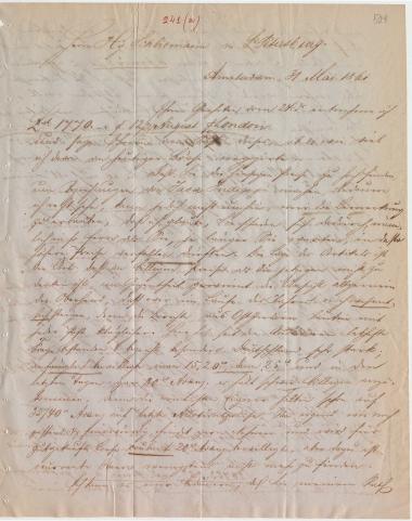 Letter sent by Quien, F. C. to Schliemann, Heinrich, 1861