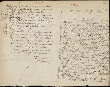 Letter sent by Petrowsky, Doris and Petrowsky, Hans to Schliemann, Heinrich, 1874