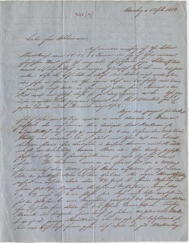 Letter sent by Schröder, Rudolf to Schliemann, Heinrich, 1858