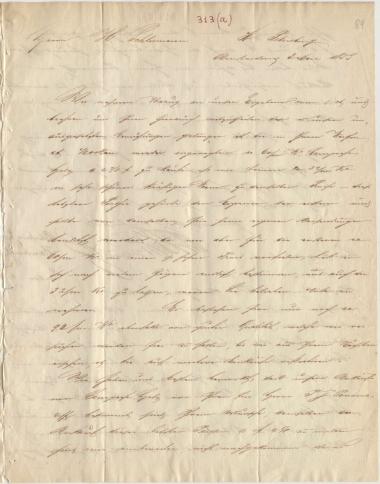 Letter sent by Schröder, B. H. & Co. to Schliemann, Heinrich, 1853