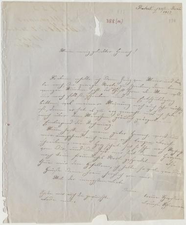 Letter sent by Schliemann, Louise to Schliemann, Heinrich, 1853