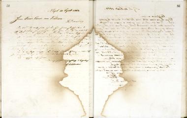 Copy of letter by Schliemann, Heinrich to Bassi, Giulio, 1864