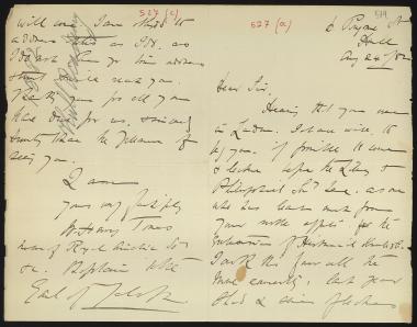 Letter sent by Tones, W. Henry to Schliemann, Heinrich, 1882