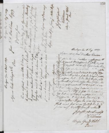 Copy of letter by Schliemann, Heinrich to Schuchhardt, Carl, 1889