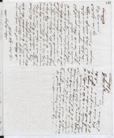 Copy of letter by Schliemann, Heinrich to Tuckerman, Charles K. 1881