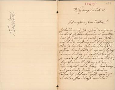 Letter sent by Tröltsch, Auguste to Schliemann, Heinrich, 1883