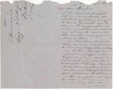 Letter sent by Schliemann, Ernst Wilhelm to Schliemann, Heinrich, 1863