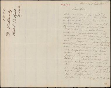 Letter sent by Petrowsky, Hans to Schliemann, Heinrich, 1872