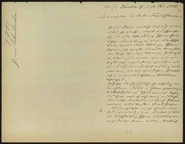 Letter sent by Eckenbrecher, G.  to Schliemann, Heinrich, 1881