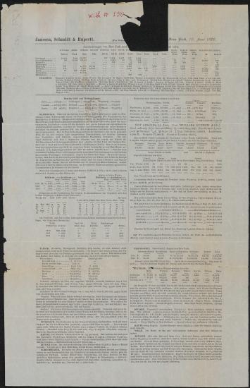 Letter sent by Janssen, Schmidt & Ruperti to unknown receiver, 1870