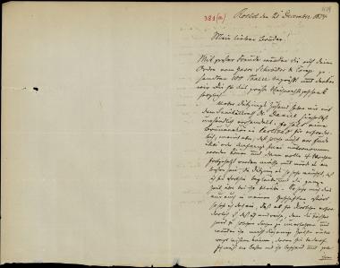 Letter sent by Petrowsky, Hans to Schliemann, Heinrich, 1874