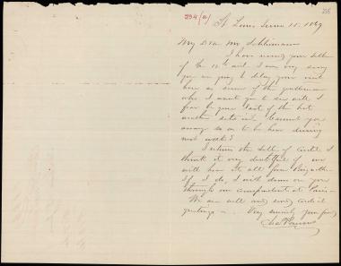 Letter sent by Parsons, Charles to Schliemann, Heinrich, 1869