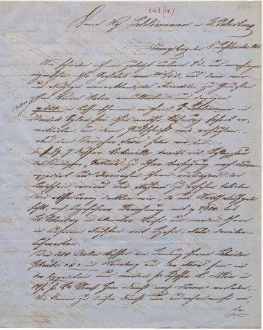 Letter sent by Oehlmann, L. & Co. to Schliemann, Heinrich, 1855