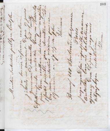 Copy of letter by Schliemann, Heinrich to Burnouf, Émile, 1876