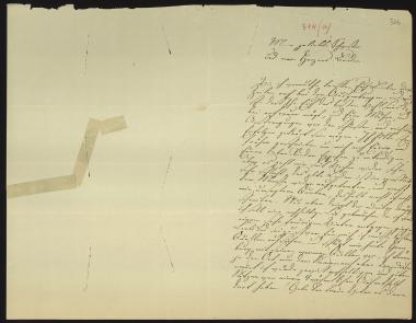 Letter sent by Petrowsky, Doris to Σλήμαν, Σοφία and Schliemann, Heinrich, 1886