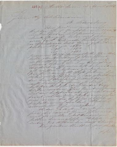 Letter sent by Hoyack, L. & Co. to Schliemann, Heinrich, 1863
