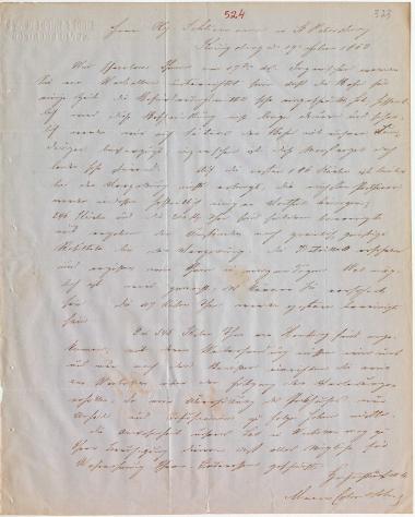 Letter sent by Cohn, Marcus & Son to Schliemann, Heinrich, 1863