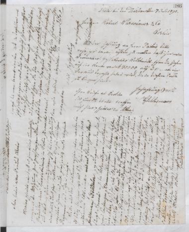 Copy of letter by Schliemann, Heinrich to Warschauer, Robert & Co. 1890