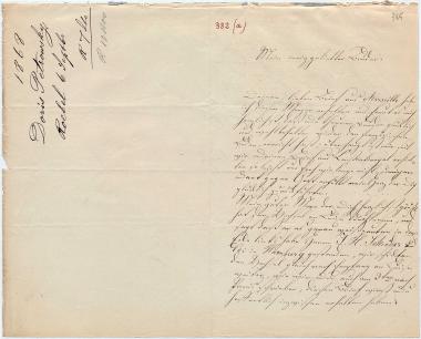 Letter sent by Petrowsky, Doris to Schliemann, Heinrich, 1868