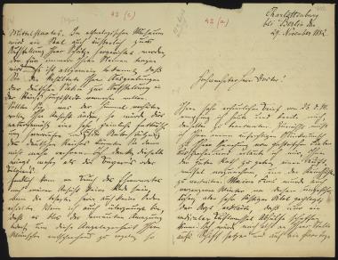 Letter sent by Saxe-Meiningen, Bernhard to Schliemann, Heinrich, 1882