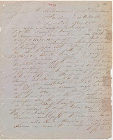 Letter sent by Schmidt & Bensiek to Schliemann, Heinrich, 1856