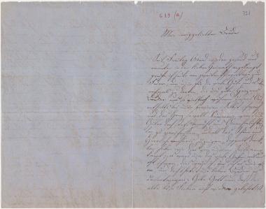 Letter sent by [Petrowsky], Doris to Schliemann, Heinrich, 1867