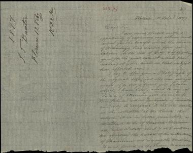 Letter sent by Baxter, S. T. to Schliemann, Heinrich, 1877