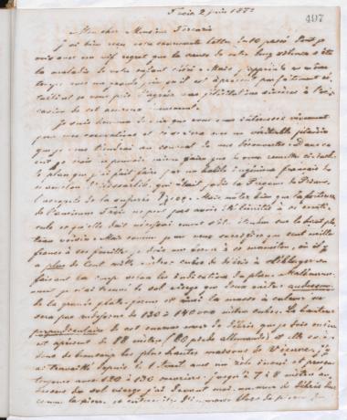 Copy of letter by Schliemann, Heinrich to Terenzio, ? 1872