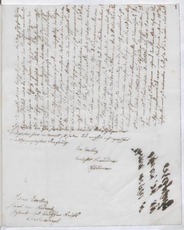 Copy of letter by Schliemann, Heinrich to Radowitz, Joseph Maria, 1889