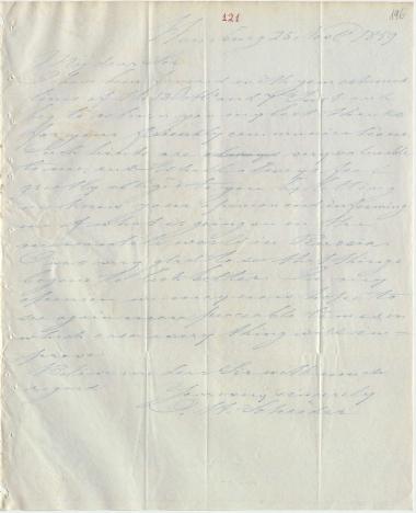 Letter sent by Schröder, Henry J. to Schliemann, Heinrich, 1859