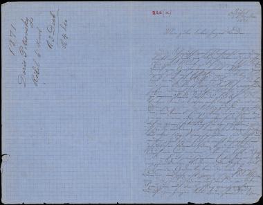 Letter sent by Petrowsky, Doris to Schliemann, Heinrich, 1871