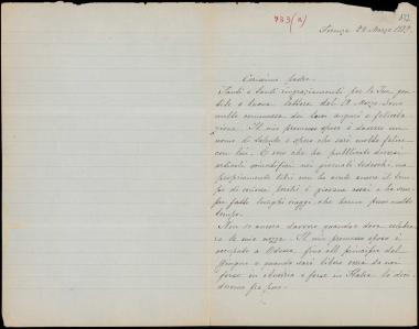 Letter sent by Schliemann, Nadezhda Andreyevna to Schliemann, Heinrich, 1889