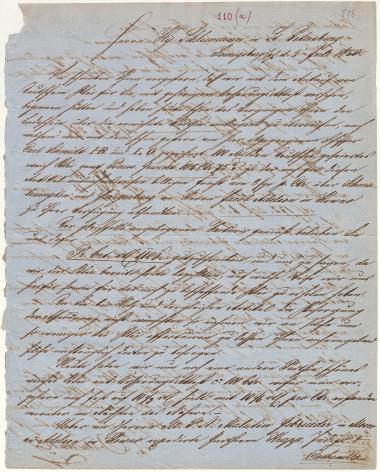 Letter sent by Oehlmann, L. & Co. to Schliemann, Heinrich, 1855