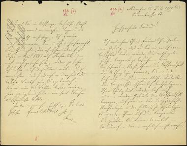 Letter sent by Schels, August to Schliemann, Heinrich, 1879