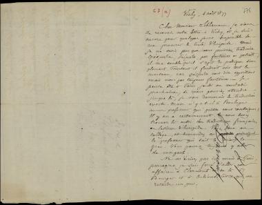 Letter sent by Burnouf, Émile to Schliemann, Heinrich, 1877