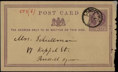 Letter sent by Καλαποθάκης, Μ. Δ. to Schliemann, Heinrich, 1877