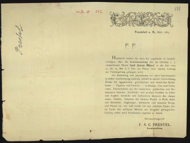 Letter sent by Prestel, F. A. C. to unknown receiver, 1883