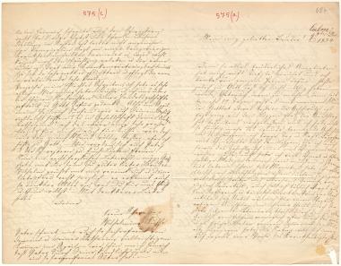 Letter sent by Kühse, Wilhelmine  to Schliemann, Heinrich, 1854