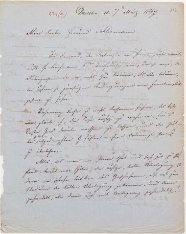 Letter sent by Heynahts, Peter Eduard to Schliemann, Heinrich, 1867
