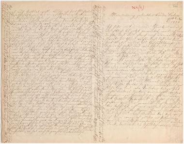 Letter sent by Kühse, Wilhelmine  to Schliemann, Heinrich, 1854