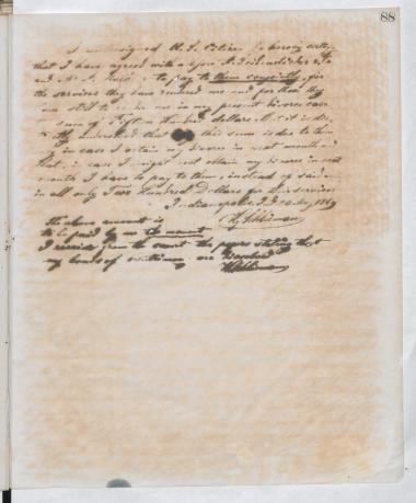 Copy of letter by Schliemann, Heinrich to Seidensticker & Naltner, 1869